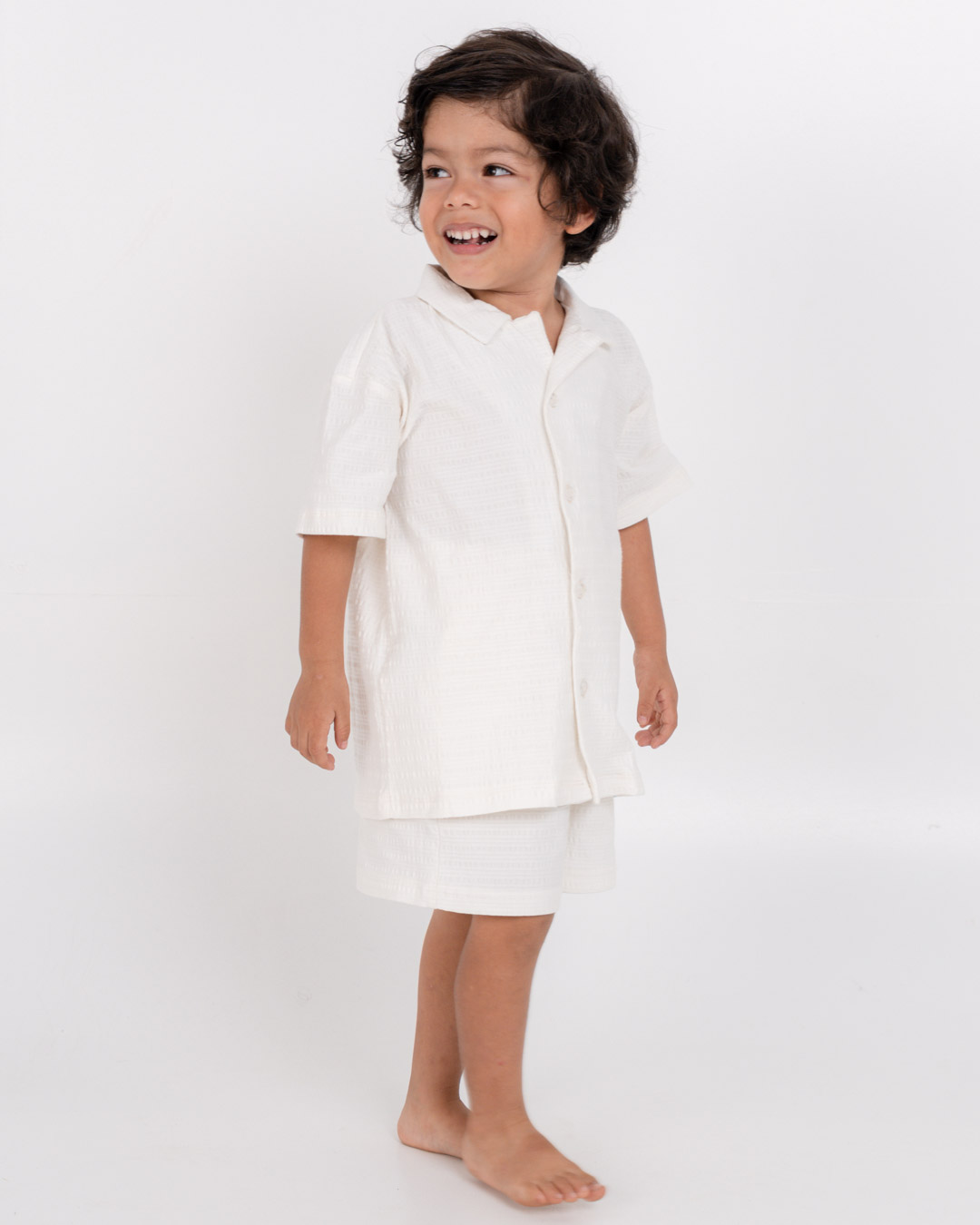 Conjunto Oversize Textura Blanco Nieve