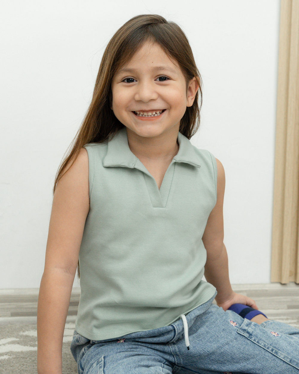 Blusa Polo Sin Mangas verde